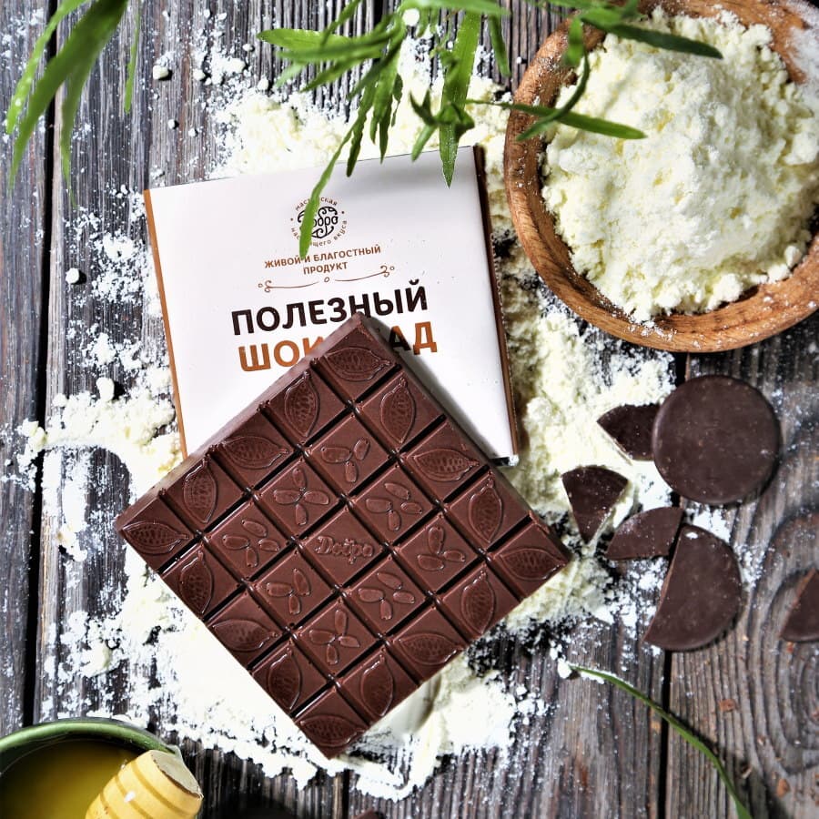 Шоколад молочный, 54% какао, на меду, (классический) — миниатюра 3
